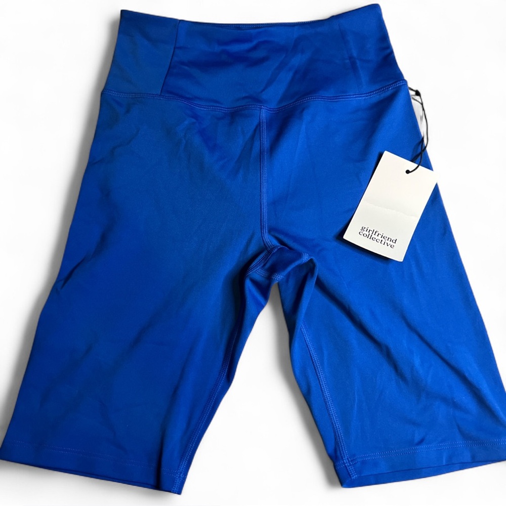 Girlfriend Collective Vibrant Blue Bike Shorts NWT